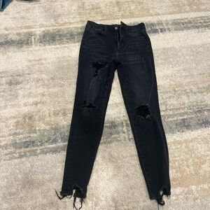 Women’s Ripped Black Jeans